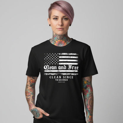 Clean and Free Sober T Shirt lifestyle view (view 5)