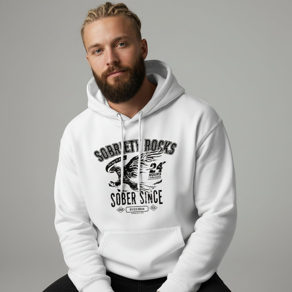 Sober Since Recovery Hoodie side view (view 36)