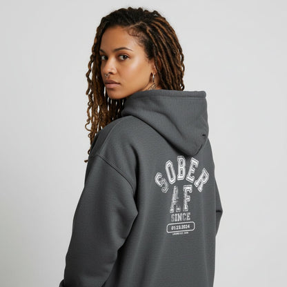 Sober AF Recovery Hoodie side view (view 16)