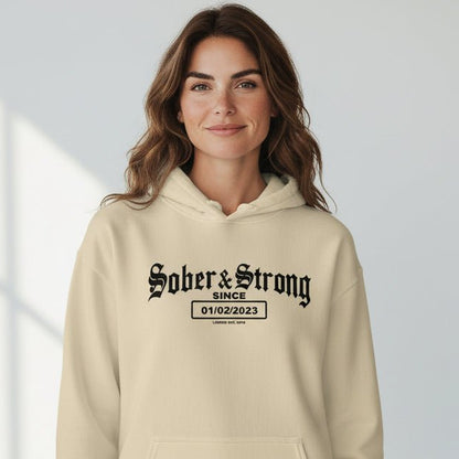 Old School Sober Recovery Hoodie lifestyle view (view 35)