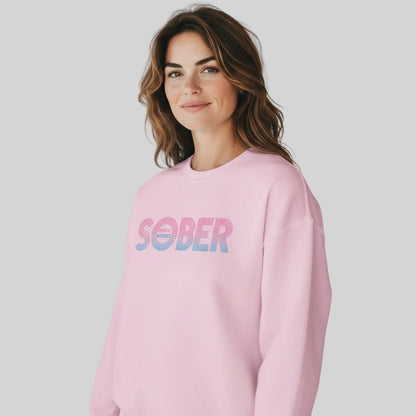 Retro Sobriety Date Sweatshirt Personalized Sober Date Recovery Hoodie fit detail (view 29)