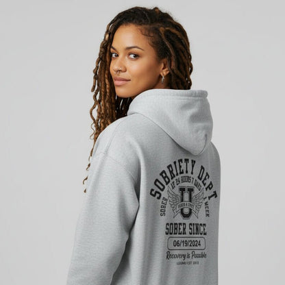Sobriety Dept Zip Recovery Hoodie product photo (view 40)