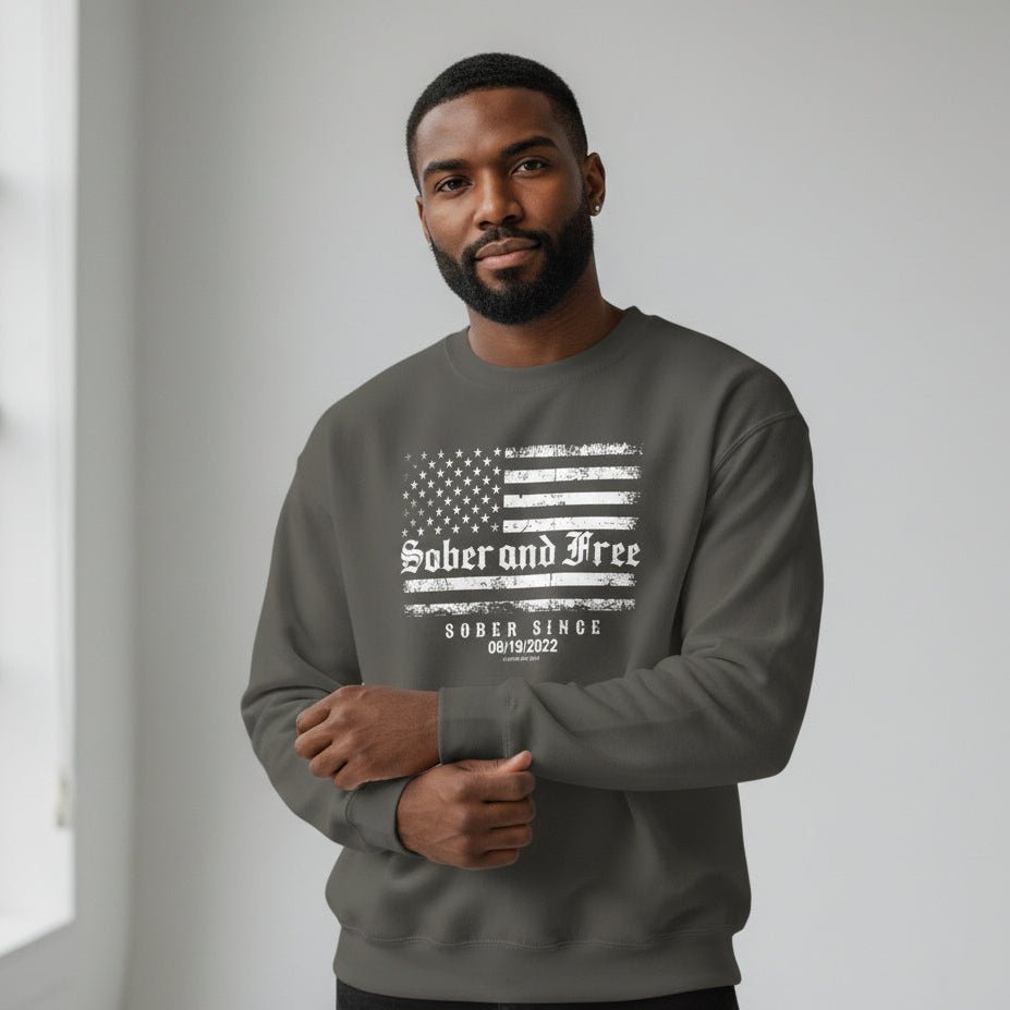 Sobriety Recovery Hoodie flat lay styled image (view 13)