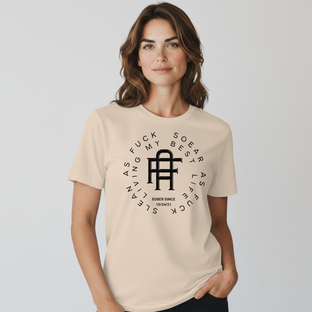 Living My Best Life Sober T Shirt product photo (view 20)
