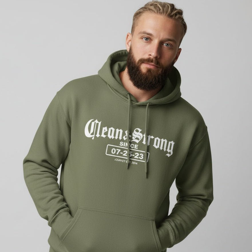Clean & Strong Old School Recovery Hoodie side view (view 16)
