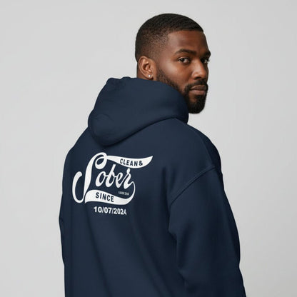 Sober Since Recovery Hoodie close-up view (view 22)
