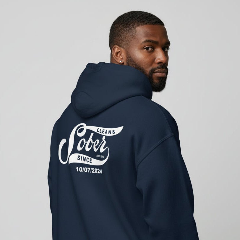 Sober Since Recovery Hoodie close-up view (view 22)