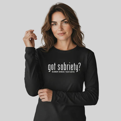 Long Sleeve Sober Sober T Shirt lifestyle view (view 5)