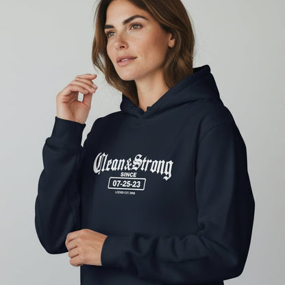 Old School Clean & Strong Recovery Hoodie back view (view 7)