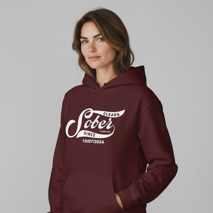 Sober Since Recovery Hoodie close-up view (view 22)