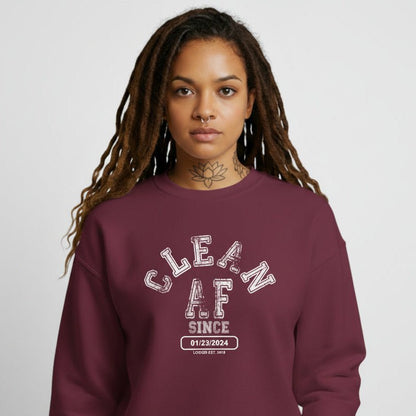 Clean AF Since Sobriety Recovery Hoodie product photo (view 10)