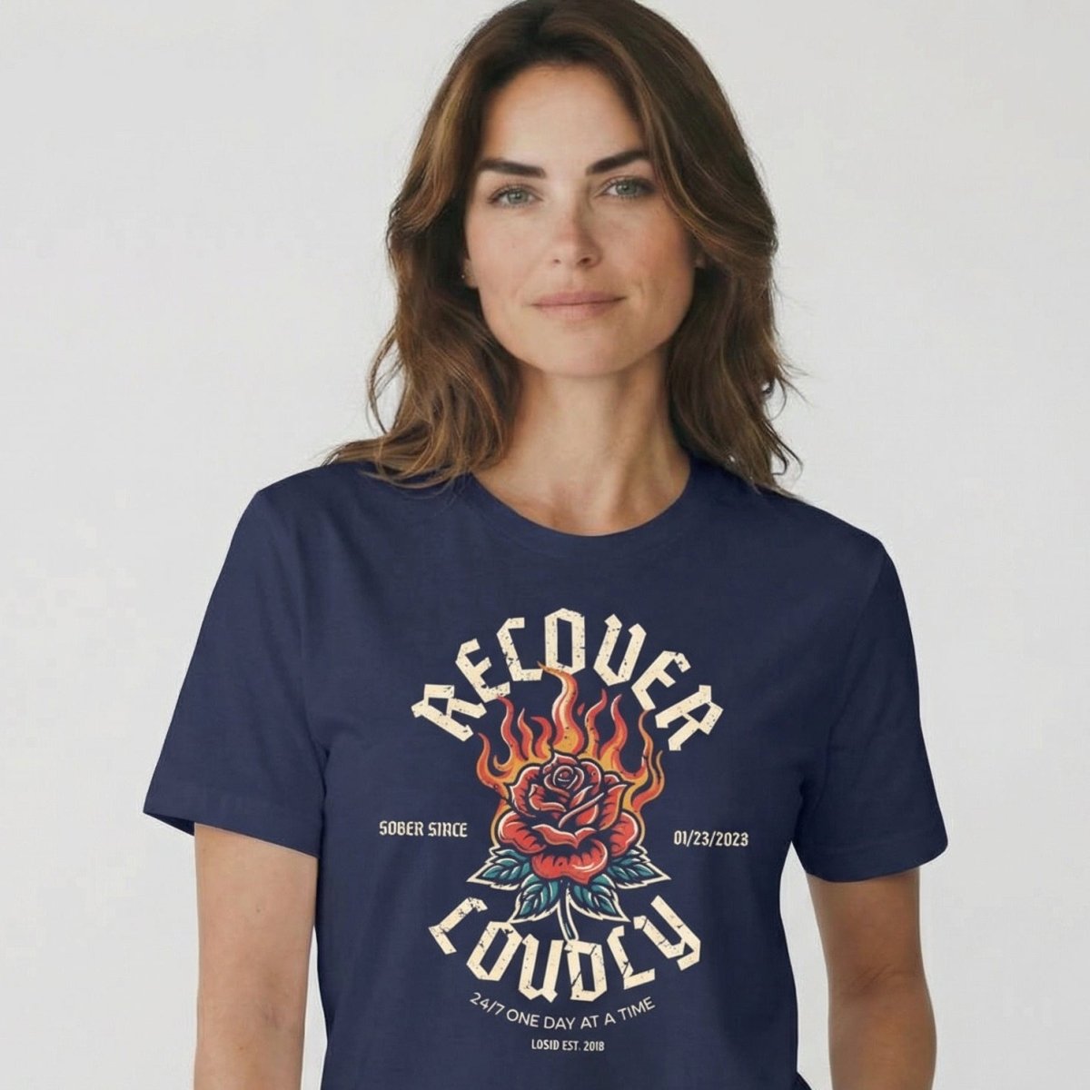 Recover Loudly Sober T Shirt fit detail (view 9)