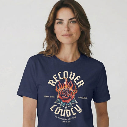 Recover Loudly Sober T Shirt fit detail (view 9)