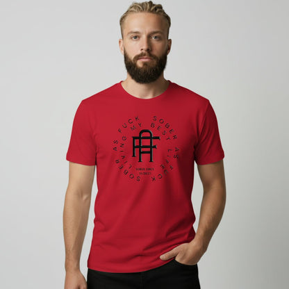 Living My Best Life Sober T Shirt close-up view (view 22)