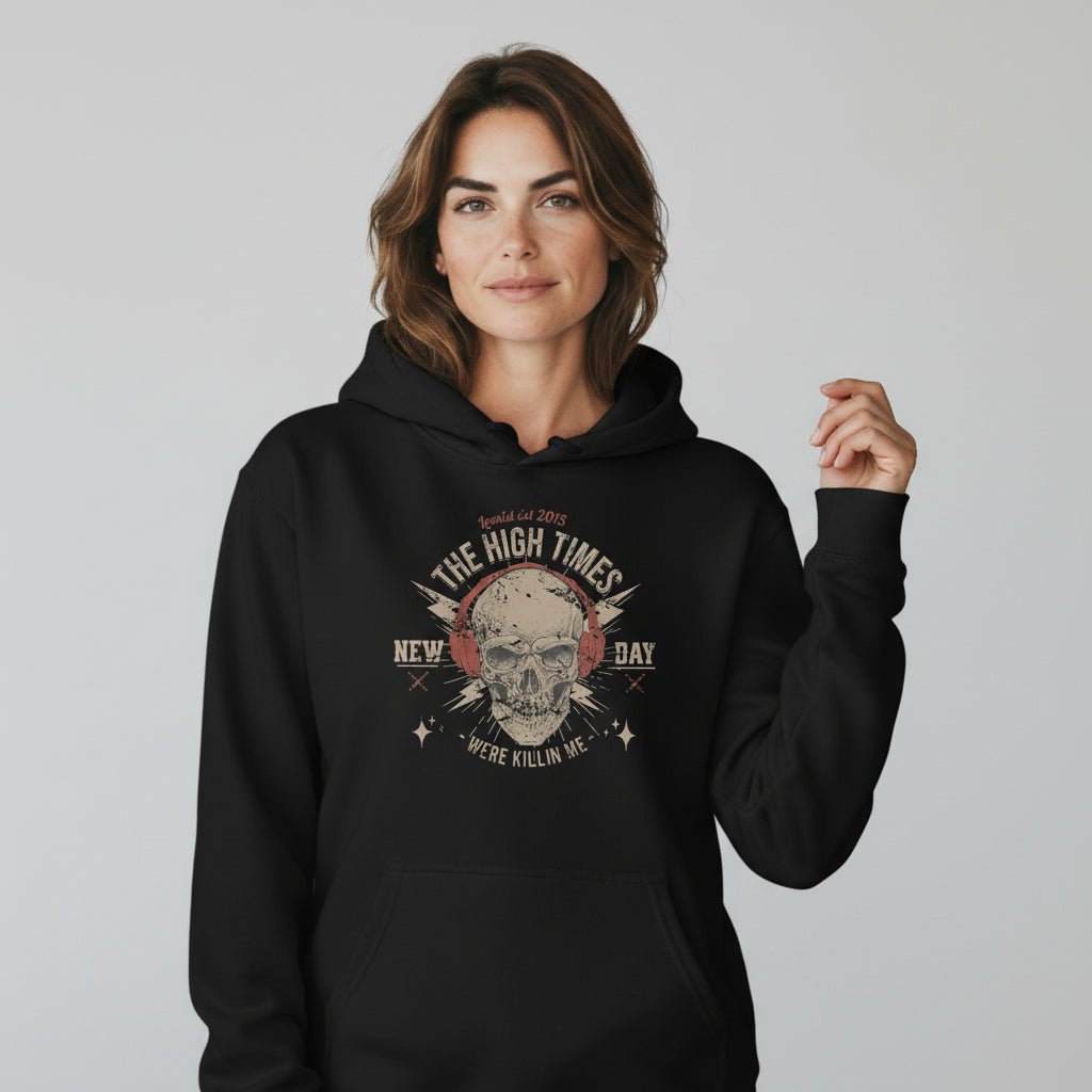 High Times Recovery Hoodie flat lay styled image (view 3)