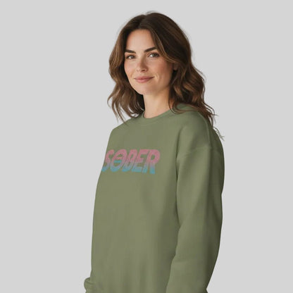Retro Sobriety Date Sweatshirt Personalized Sober Date Recovery Hoodie graphic detail (view 14)