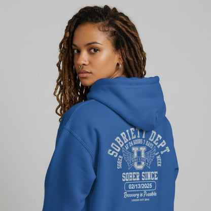 Sobriety Dept Zip Recovery Hoodie product photo (view 30)