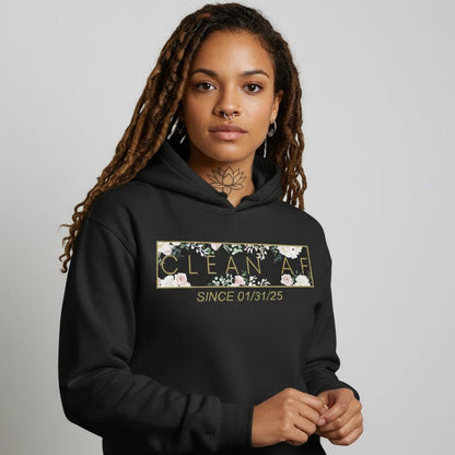 Clean AF Flower Recovery Hoodie graphic detail (view 4)