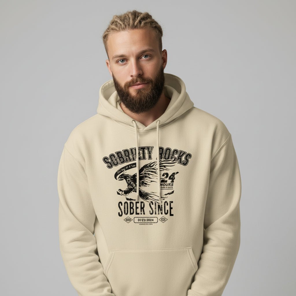 Sober Since Recovery Hoodie featuring the design (view 31)