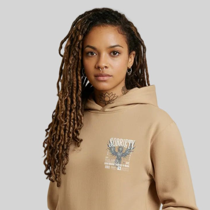 Sober Hoodie Limited Edition Recovery Hoodie back view (view 7)
