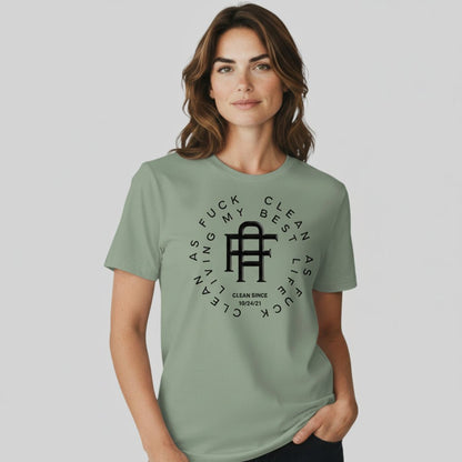 Living My Best Life Sober T Shirt featuring the design (view 11)