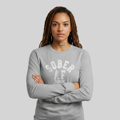 Sober AF Long Sleeve Sober T Shirt graphic detail (view 24)