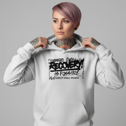 Recovery Is Possible for Women Recovery Hoodie fit detail (view 29)