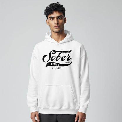 Men Sober Since Recovery Hoodie packaging detail (view 8)