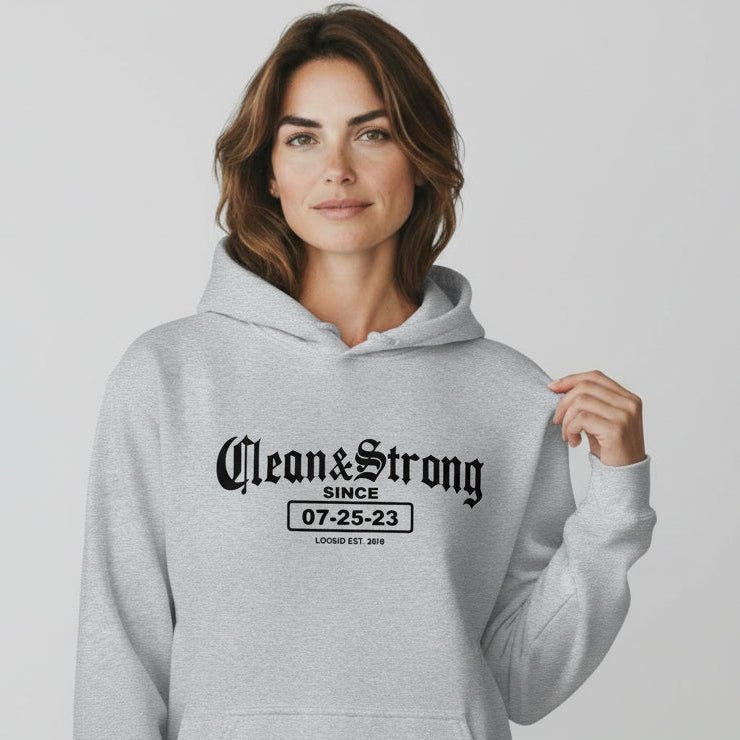 Old School Clean & Strong Recovery Hoodie featuring the design (view 21)