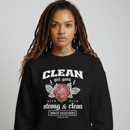 Strong & Clean Personalized Recovery Recovery Hoodie flat lay styled image (view 3)