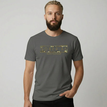 Sober AF Camo Sober T Shirt back view (view 17)