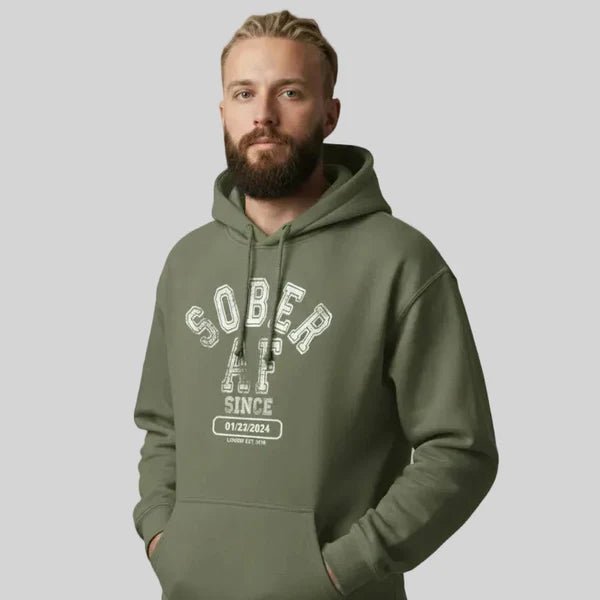Sober AF Since Recovery Hoodie product photo (view 20)