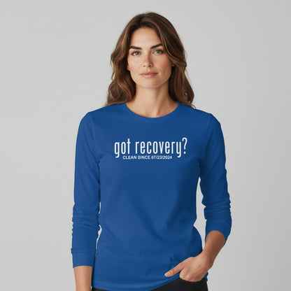 Long Sleeve Clean Sober T Shirt close-up view (view 22)