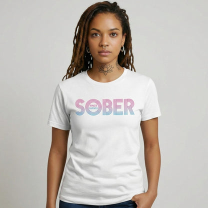 Retro Sober Since Sober T Shirt graphic detail (view 4)
