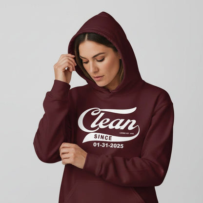 Clean Since Sober Recovery Hoodie side view (view 16)