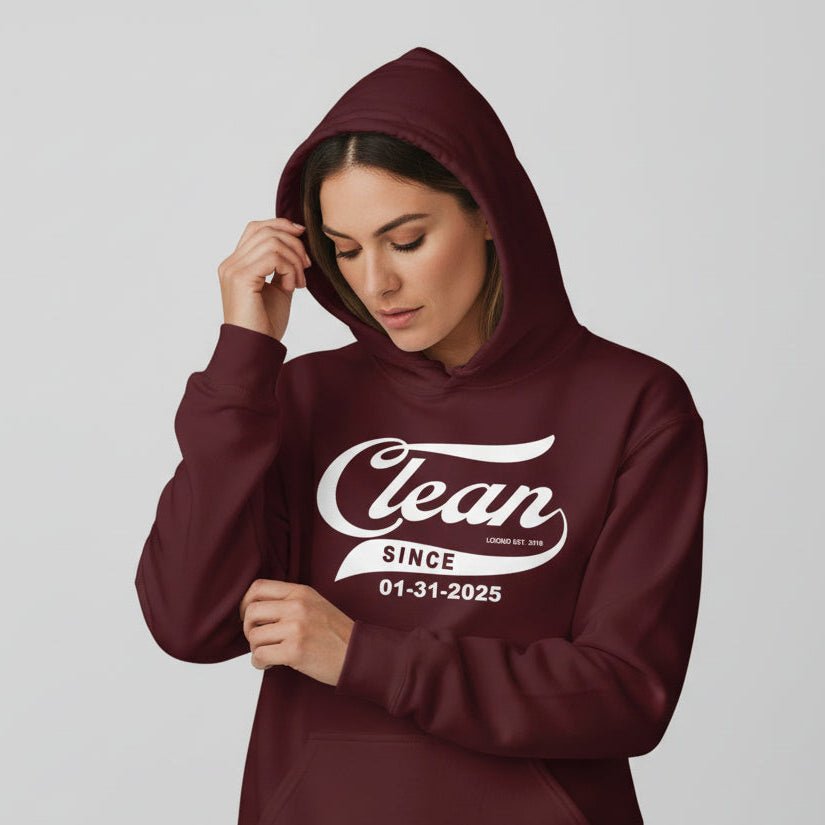 Clean Since Sober Recovery Hoodie side view (view 16)