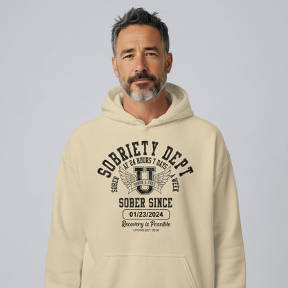 Sobriety Dept Recovery Hoodie packaging detail (view 28)