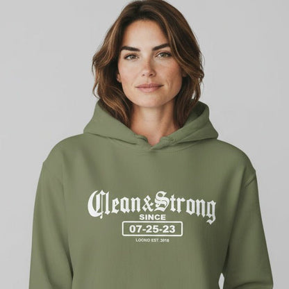 Old School Clean & Strong Recovery Hoodie lifestyle view (view 15)