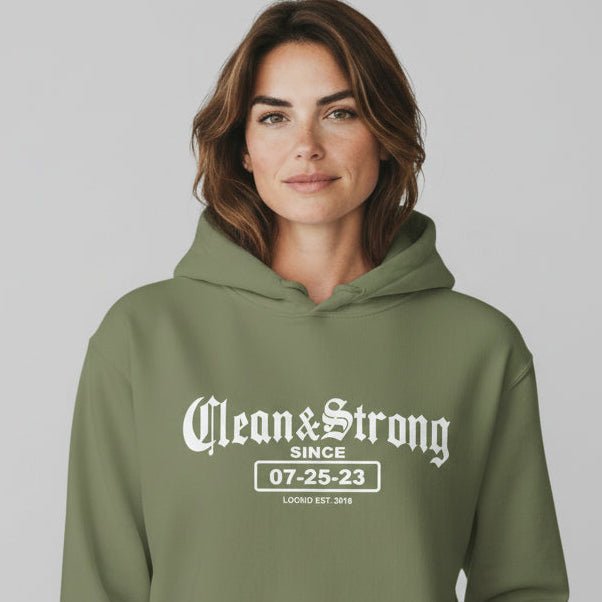 Old School Clean & Strong Recovery Hoodie lifestyle view (view 15)