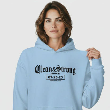 Old School Clean & Strong Recovery Hoodie graphic detail (view 24)