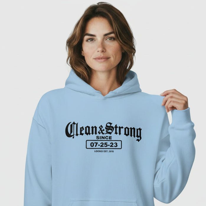 Old School Clean & Strong Recovery Hoodie graphic detail (view 24)