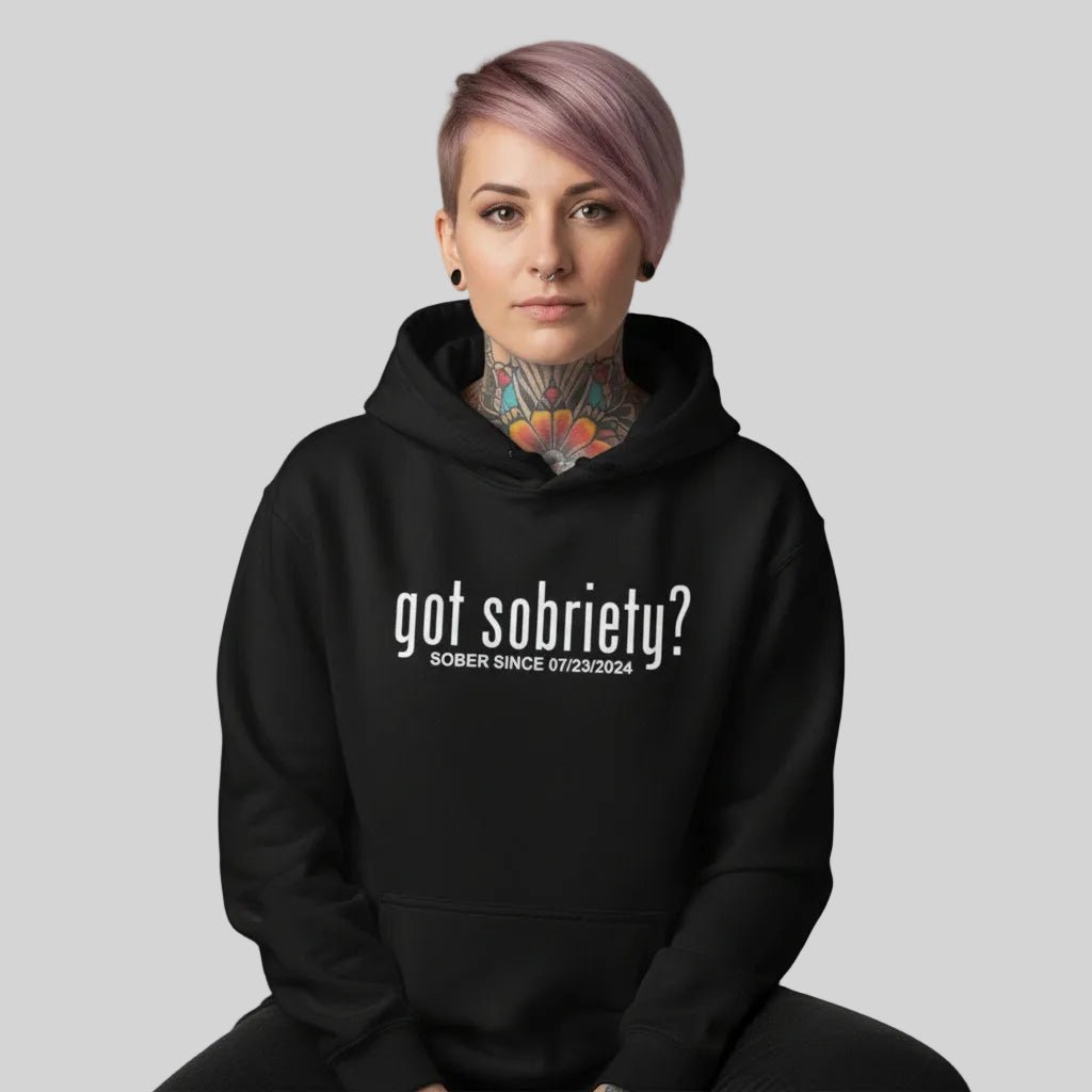 Got Sobriety Recovery Hoodie featuring the design (view 11)