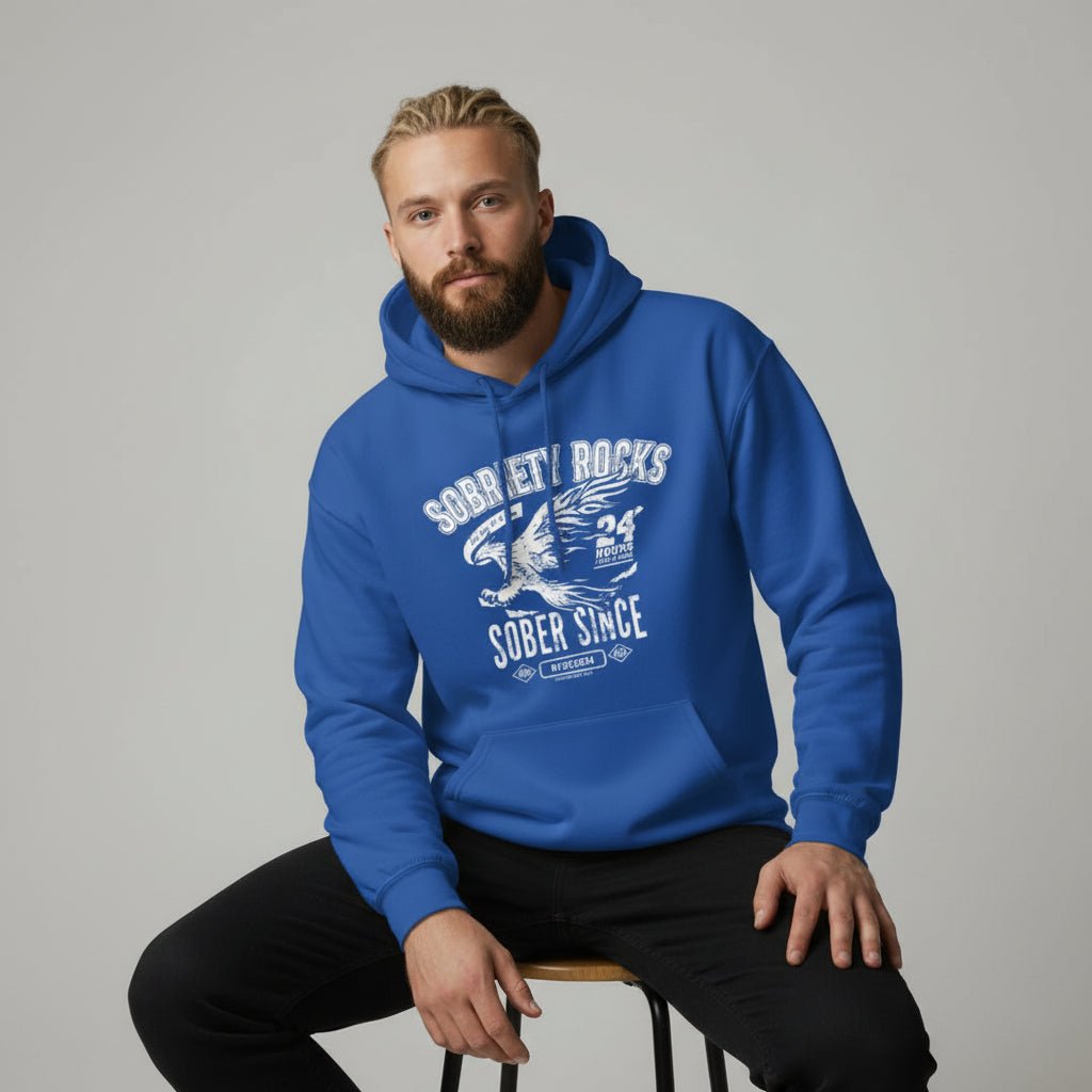 Sober Since Recovery Hoodie side view (view 16)