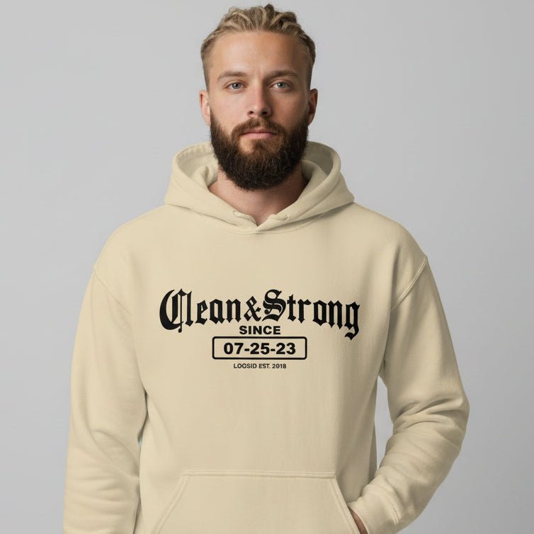 Clean & Strong Old School Recovery Hoodie lifestyle view (view 25)