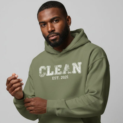 Clean Est. Hoodie w Personalized Recovery Year Recovery Hoodie side view (view 16)