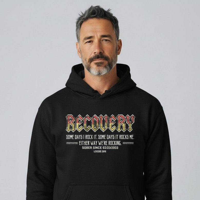 Recovery Rocks Recovery Hoodie featuring the design (view 11)