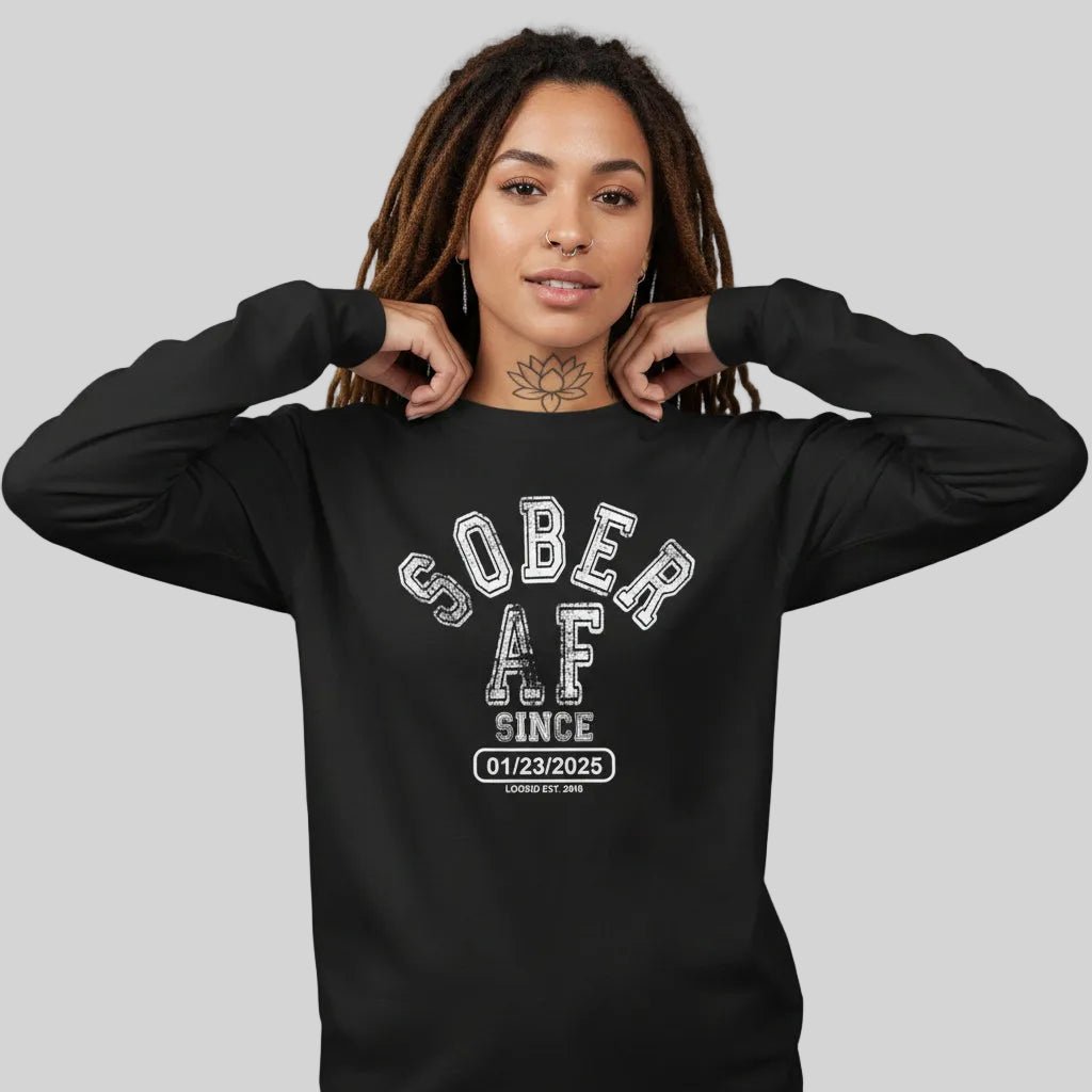 Sober AF Long Sleeve Sober T Shirt packaging detail (view 8)