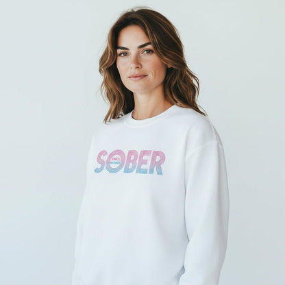 Retro Sobriety Date Sweatshirt Personalized Sober Date Recovery Hoodie product photo (view 20)