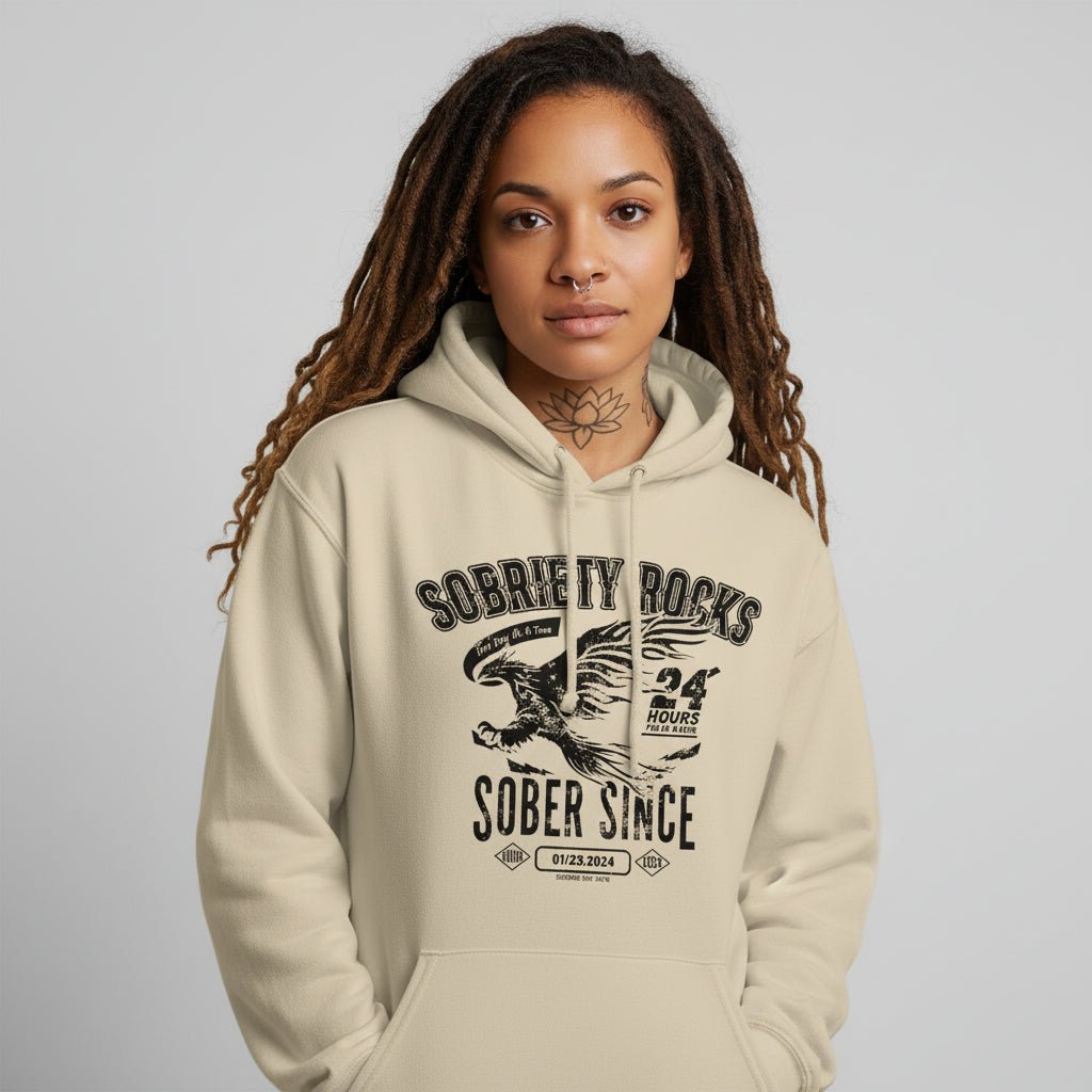 Sober Since Recovery Hoodie packaging detail (view 38)