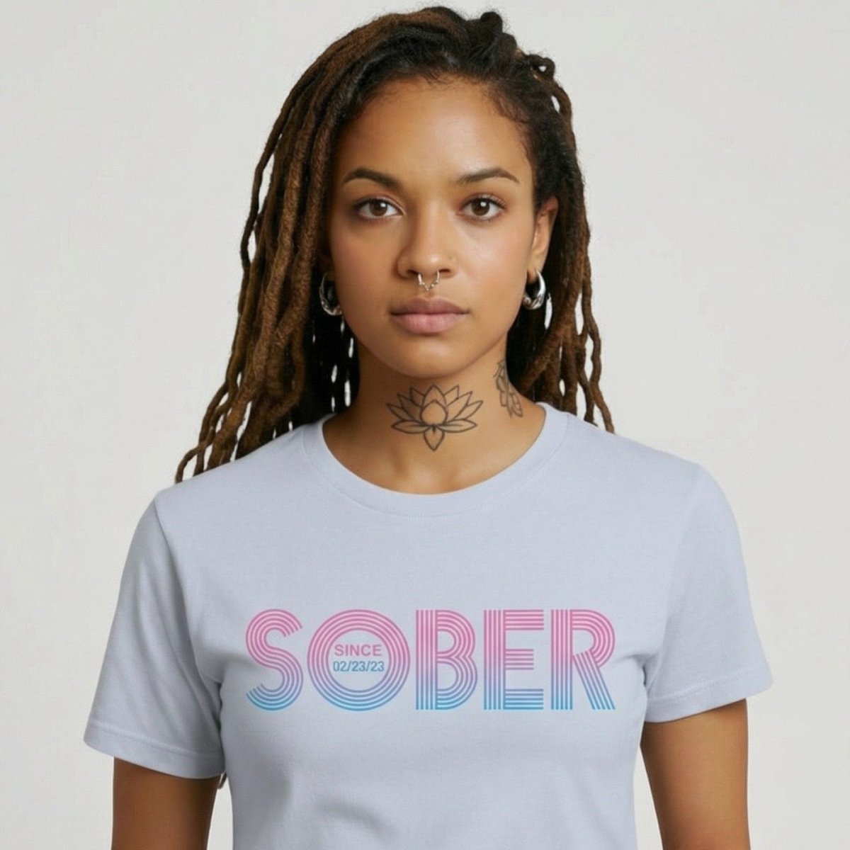 Retro Sober Since Sober T Shirt packaging detail (view 18)